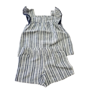 Carters Blue Stripe Girl Suit