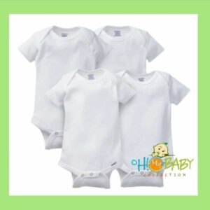 Gerber White 4pack Onesies