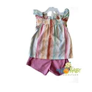 Carter Baby Suit - Pink Stripes