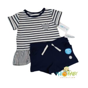 Carters Girl Royal Blue Stripe Suit