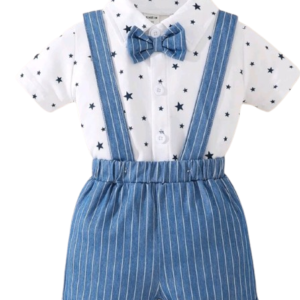 Boys Suit - White & Blue Star